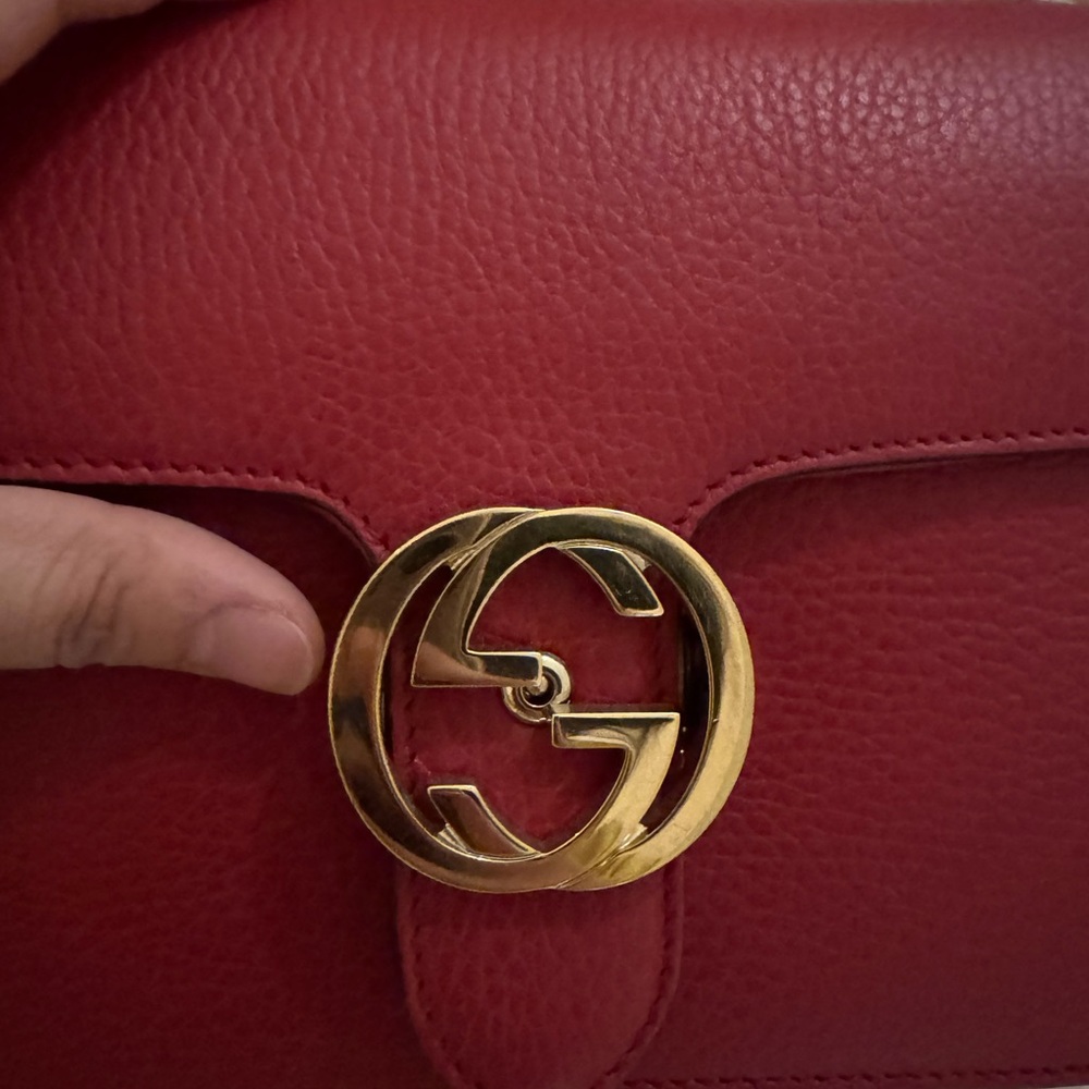 Gucci Red Crossbody Bag with Gold GG Hardware - Picture 3 of 7